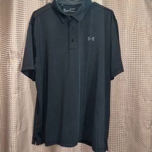 Men’s Gray Under Armour Loose HeatGear Polo Size XL